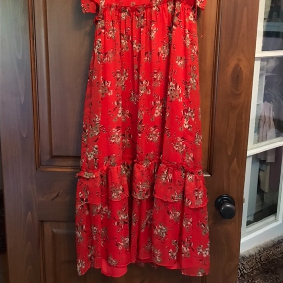 zara floral print maxi dress - Picture 5 of 6